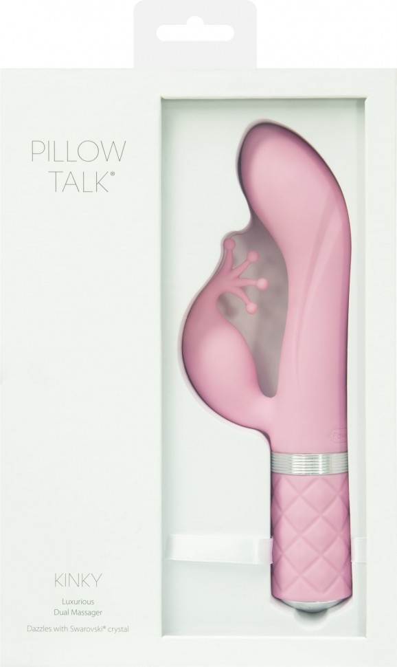 Роскошный вибратор-кролик Pillow Talk - Kinky Pink с кристаллом Сваровски, мощный