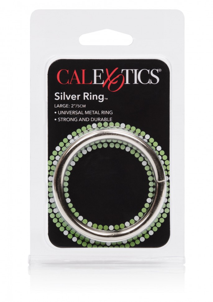 CalExotics Silver Ring Large - металлическое эрекционное кольцо, 5 см