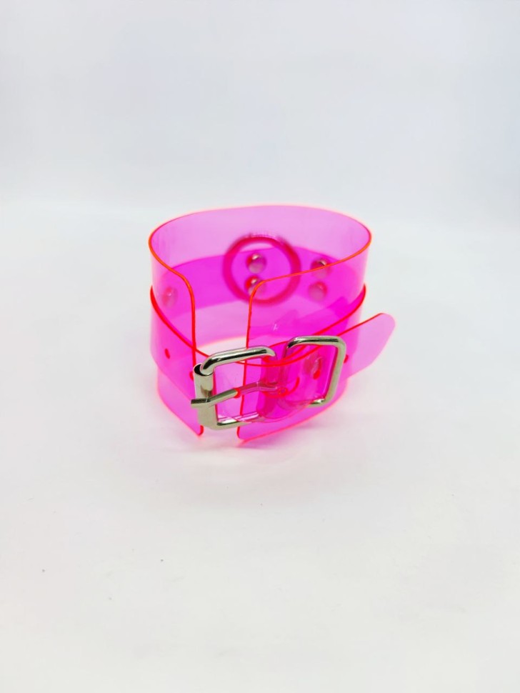 Наручники DS Fetish Handcuffs transparent pink