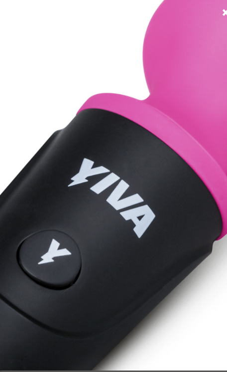 Вібромасажер - Yiva Power Massager чорно-рожевий