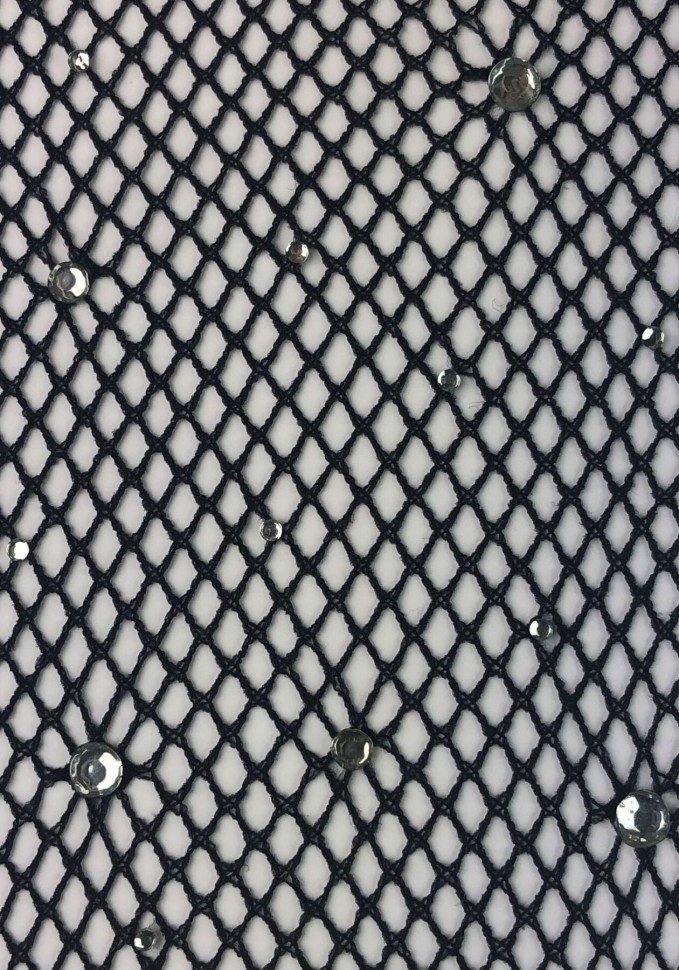 Колготки Leg Avenue Rhinestone micro net tights One size Black, дрібна сітка, стрази