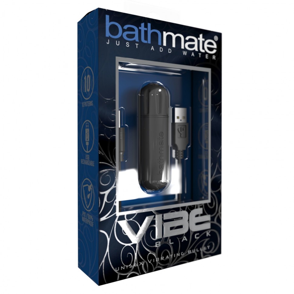 Вибропуля Bathmate Vibe Bullet Black, глубокая мощная вибрация