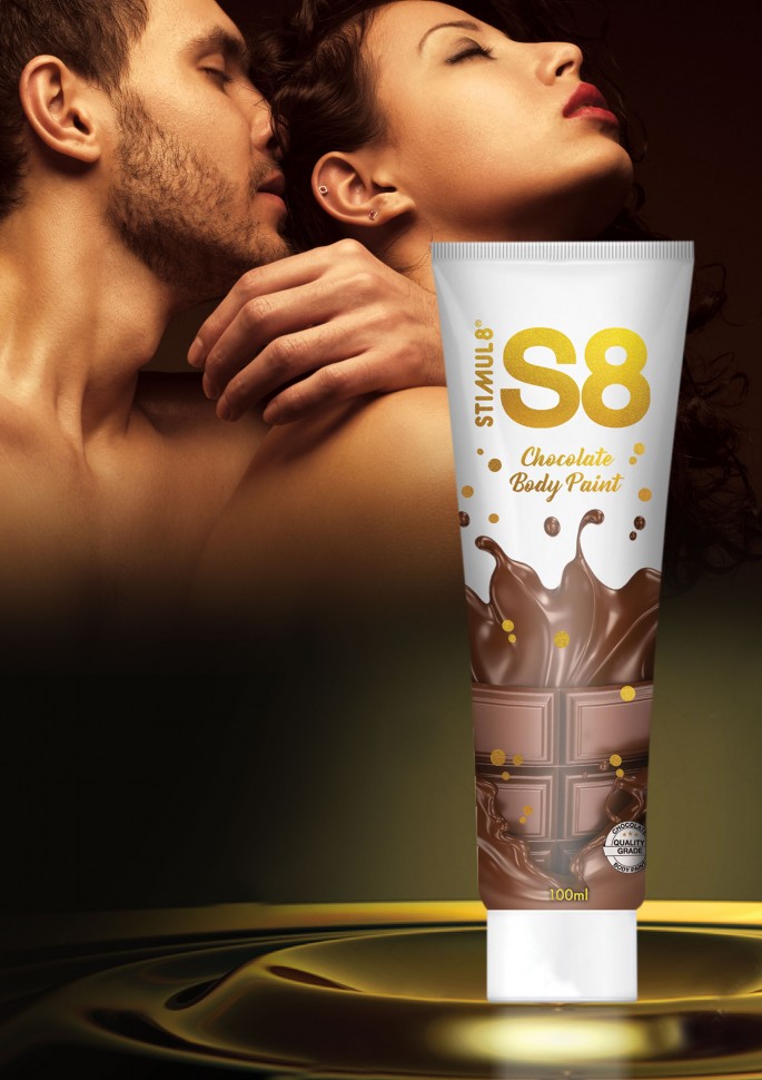 Stimul8 Bodypaint - съедобная шоколадная оральная смазка,100 мл.