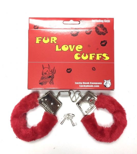 Наручники с мехом Fur Love Cuffs, Red 
