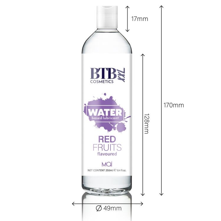 Змазка на водній основі BTB FLAVORED RED FRUITS з ароматом червоних фруктів (250 мл)