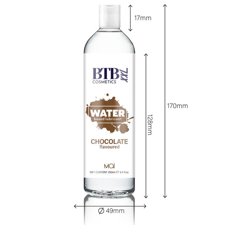 Змазка на водній основі BTB FLAVORED CHOCOLATE з ароматом шоколаду (250 мл)