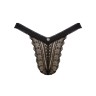 Мереживні трусики із заниженою талією Obsessive Estiqua panties M/L, чорні