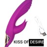 Стимулятор клітора та точки G "Kiss of desire", колір фіолетовий, 10 режимів вібрації, 3 режими швидкості