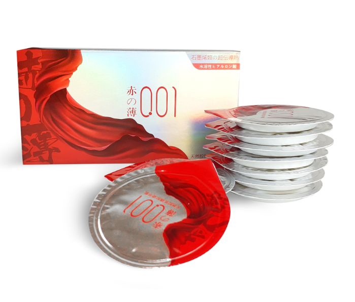 Презервативи OLO ультратонкі з гіалуроновим мастилом та термоефектом RedSilver (по 1шт)