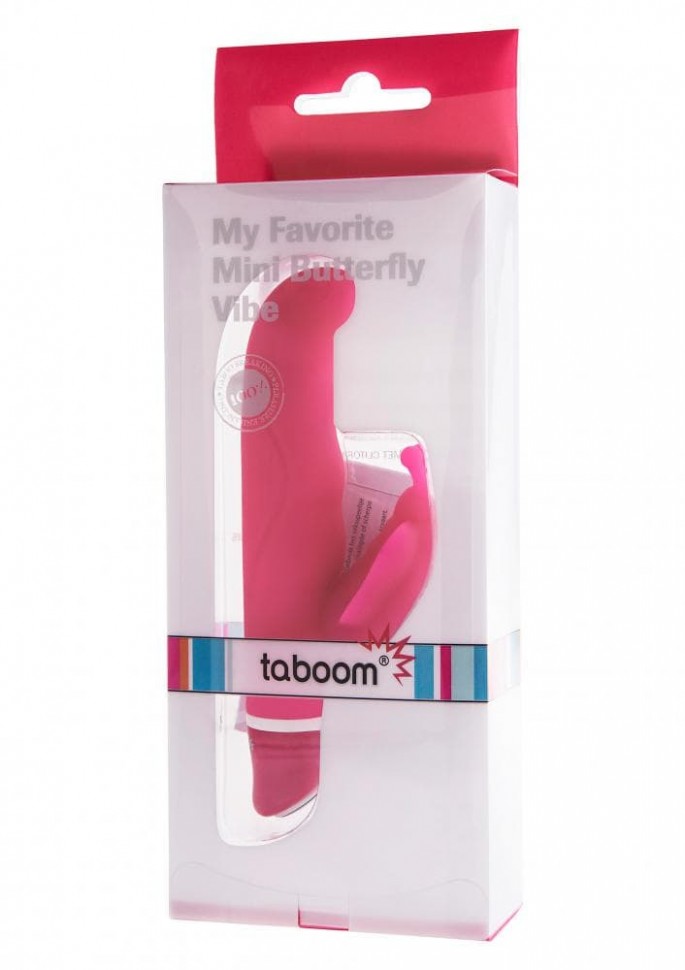 Taboom My Favorite Mini Butterfly - мини вибратор кролик, 12,5х2,5 см (розовый)