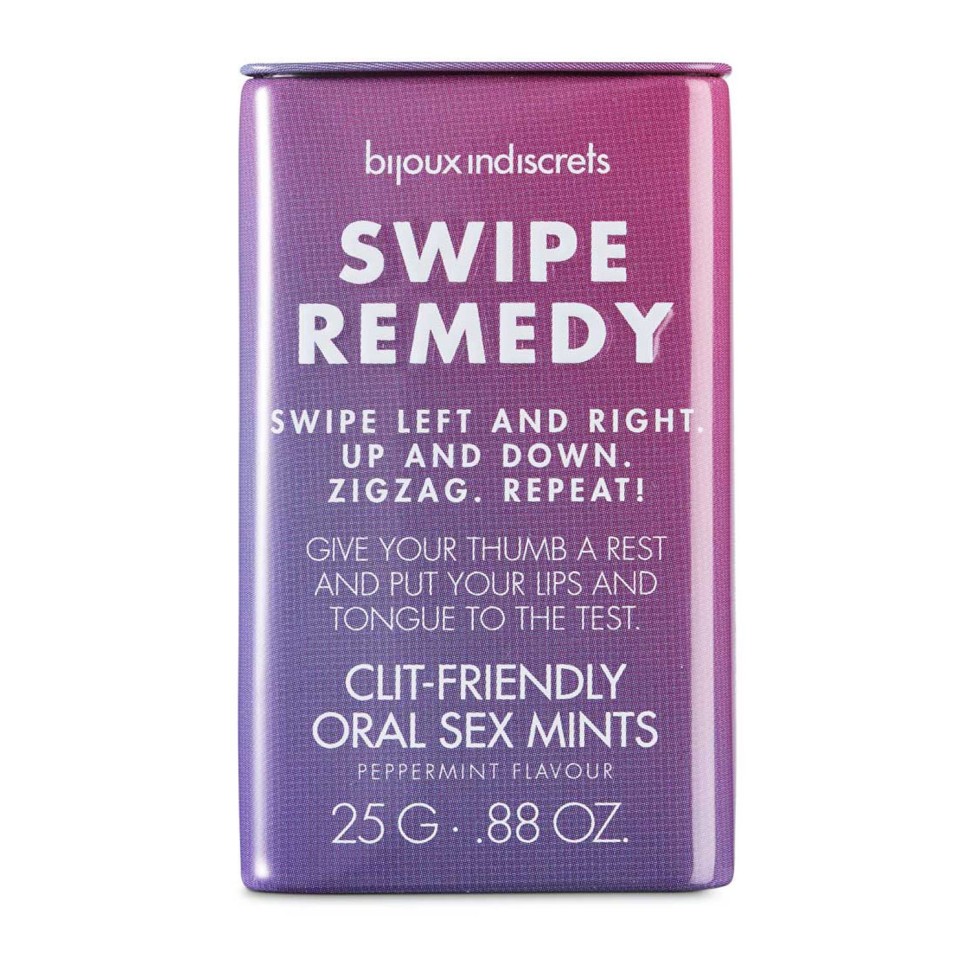 Розпродаж! М'ятні цукерки Bijoux Indiscrets Swipe Remedy – clitherapy oral sex mints термін 31.08.23