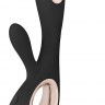Lelo Soraya Wave - шикарный вибратор-кролик, 21.8х4.6 см (чёрный)