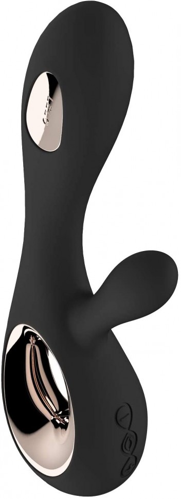 Lelo Soraya Wave - шикарный вибратор-кролик, 21.8х4.6 см (чёрный)