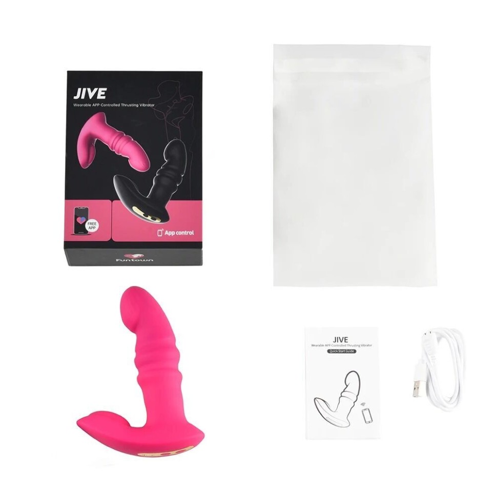 Вібратор з поступальними рухами Fun Town Jive Pink (м'ята упаковка!!!)