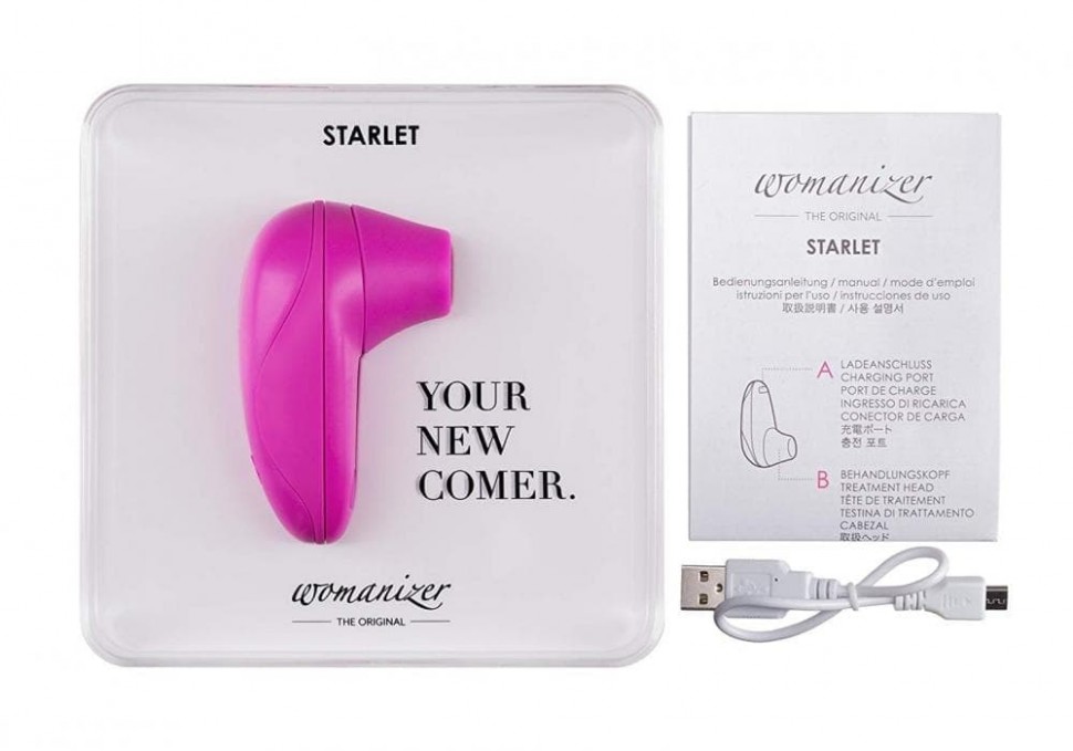 Womanizer Starlet - компактный вакуумный стимулятор, 8.5х5 см (фиолетовый)