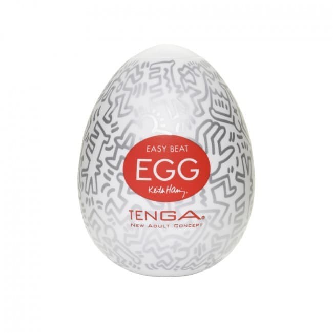 Tenga Keith Haring Party Egg - Мастурбатор-яйцо, 5х4.5 см (белый)