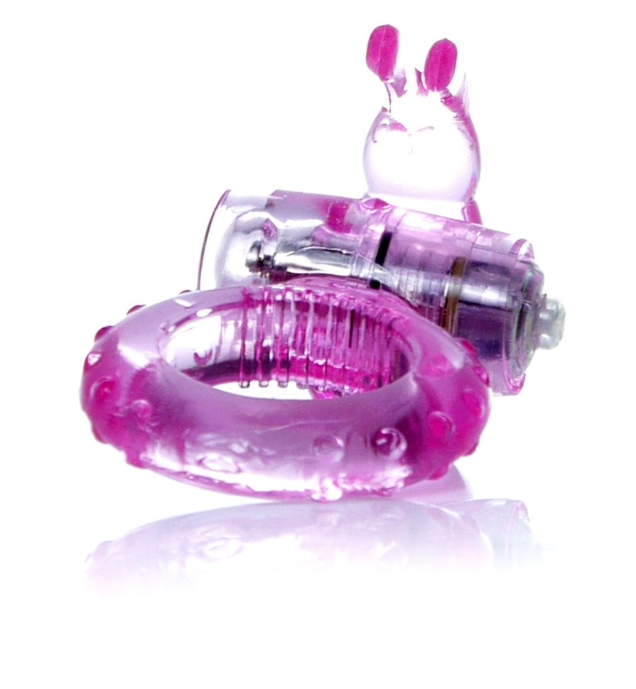 Ерекційне вібро кільце BOSS Rabbit Vibro Cock Ring Pink, BS6700047