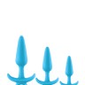 Набір анальних пробок, що світяться NS Novelties FIREFLY PRINCE KIT BLUE