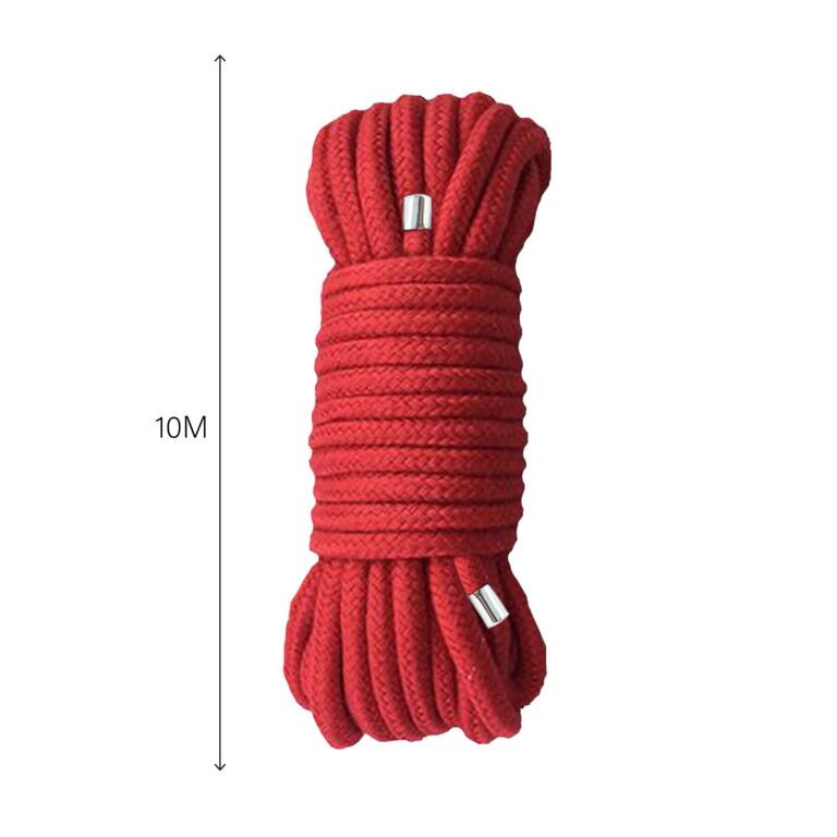 Мотузка для BDSM MAI Bondage Rope Red, довжина 10 м, діаметр 6,5 мм, поліестер