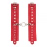 Наручники Leather Double Fix Hand Cuffs, Red
