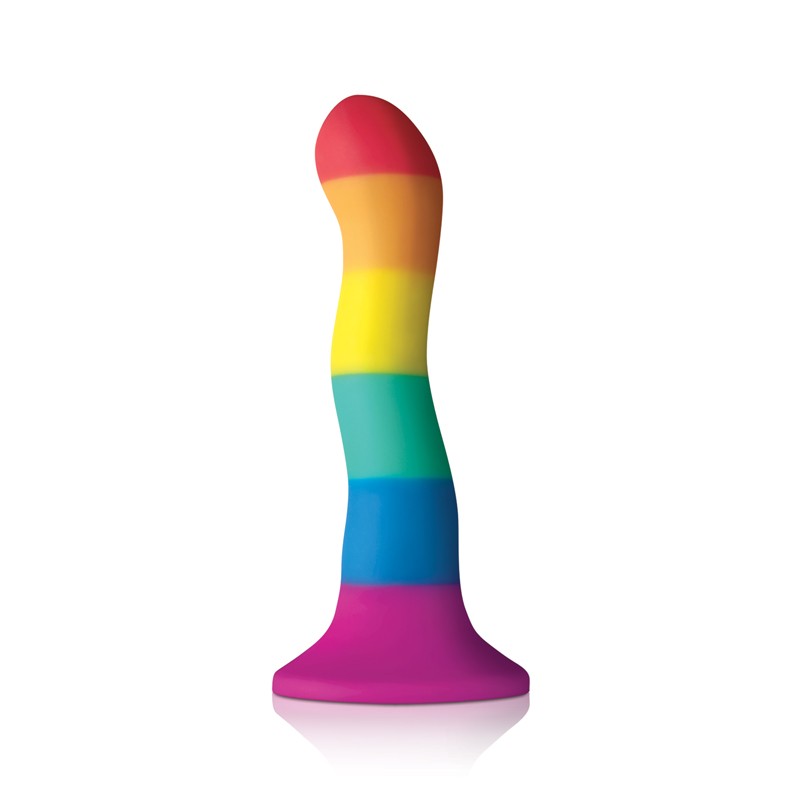 Фаллоимитатор Colours - Pride Edition - 6" Wave Dildo - Rainbow 15,2х3,2 см.