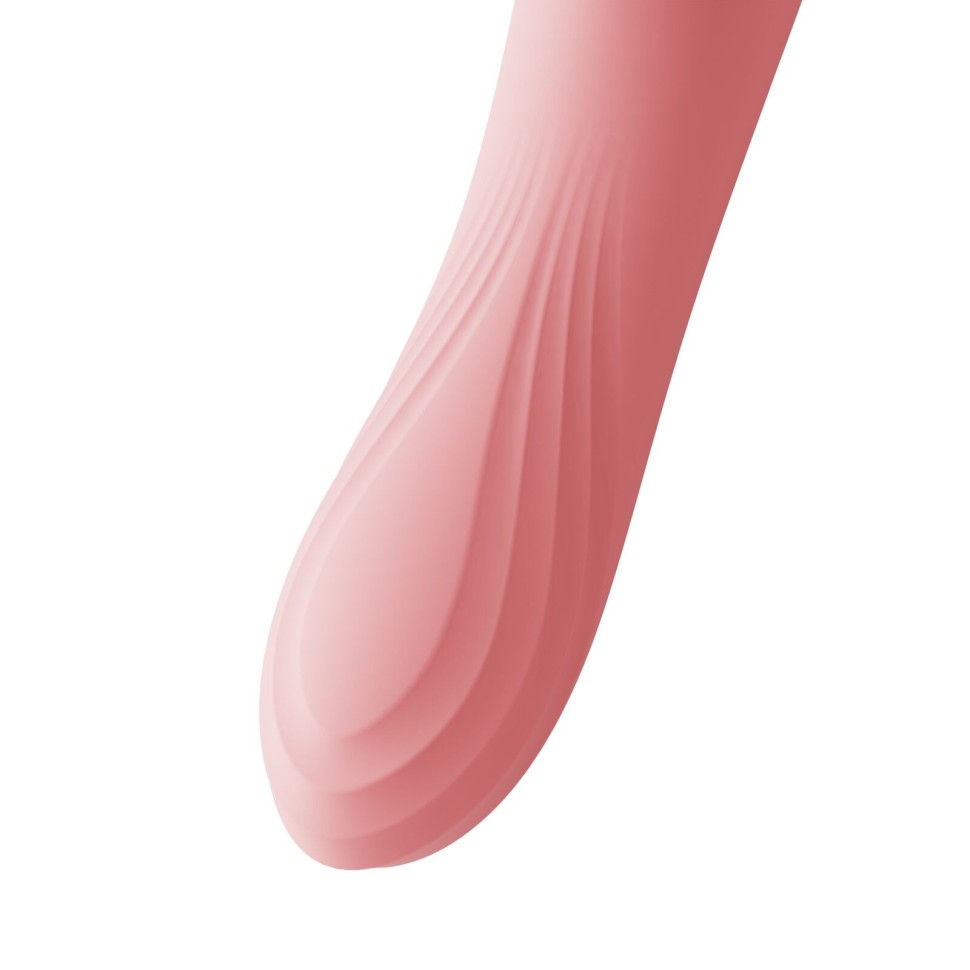 Вибратор с подогревом и вакуумной стимуляцией клитора Zalo - ROSE Vibrator Strawberry Pink (мятая упаковка)