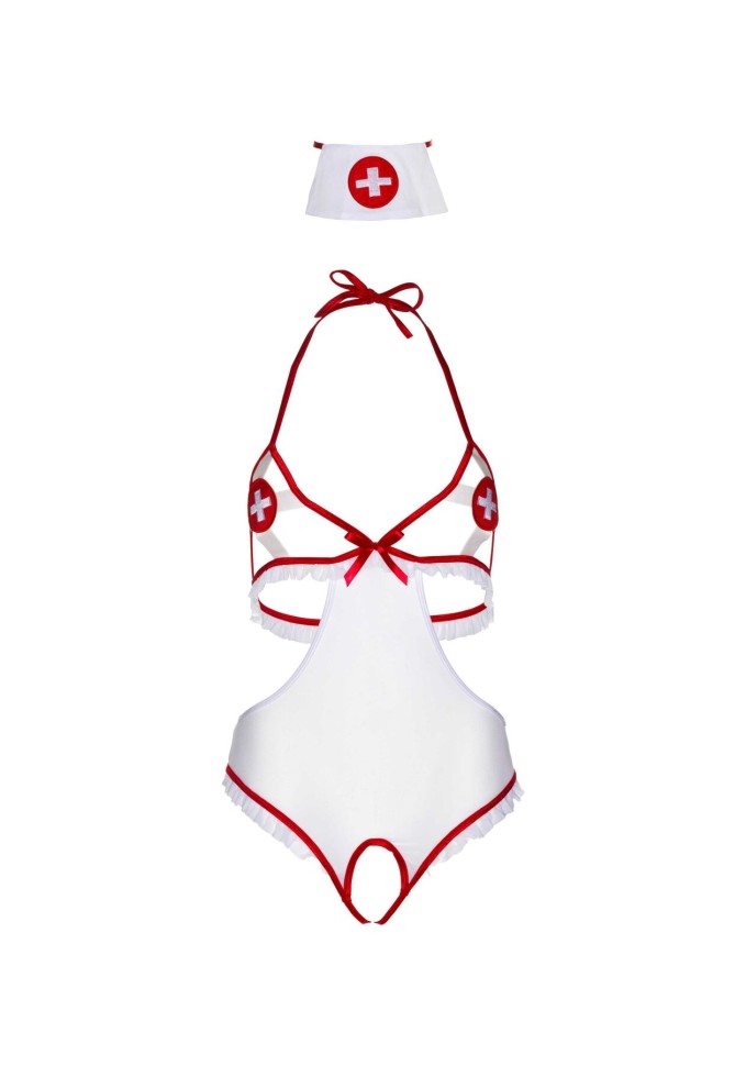 Leg Avenue Roleplay Naughty Nurse OS White/Red