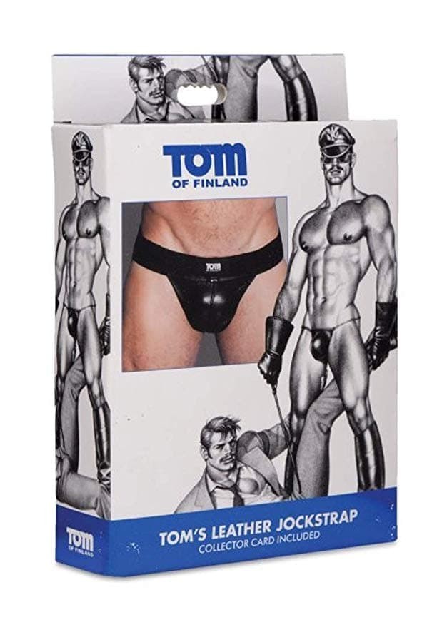 Tom of Finland Leather Jock Strap - трусы мужские (M/L)