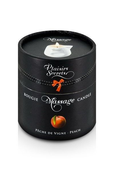 Массажная свеча Plaisirs Secrets Peach (80 мл) (небольше повреждения упаковки)