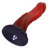 Силіконовий дилдо Hismith 8.35" Curved Silicone Dildo Red Monster Series