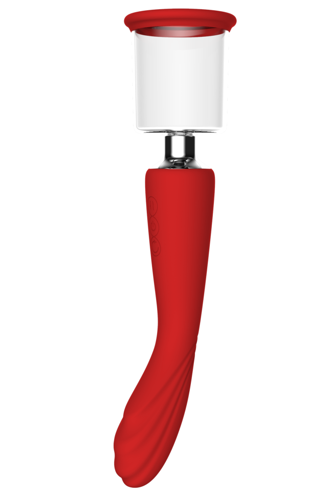 Подвійний вібратор з 2 вакуумними насадками RED REVOLUTION GEORGIA
