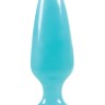 NS Novelties Firefly Pleasure Plug Medium - крупная анальная пробка светящаяся в темноте, 12,7х3,8 см (голубой)