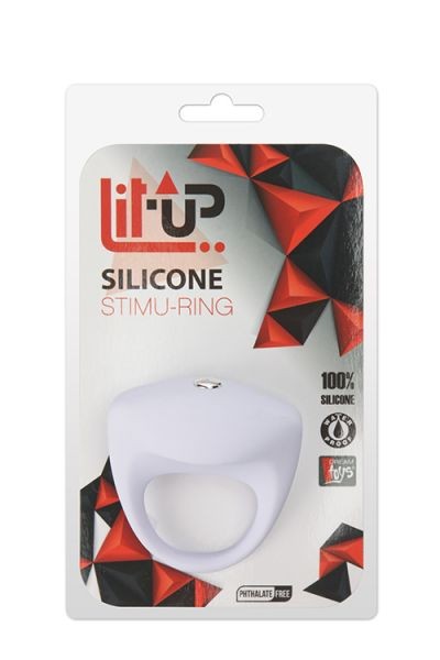 Эрекционное кольцо LIT-UP SILICONE STIMU RING 8 WHITE