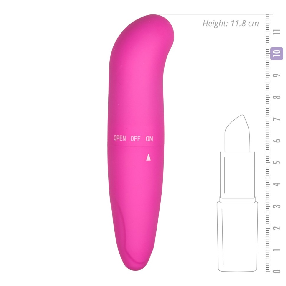 Міні-вібратор для точки G Easytoys, рожевий, 12 х 2.5 см