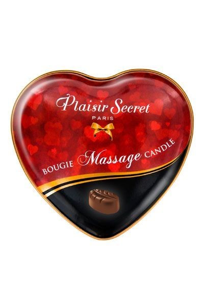 Массажная свеча сердечко Plaisirs Secrets Chocolate (35 мл)
