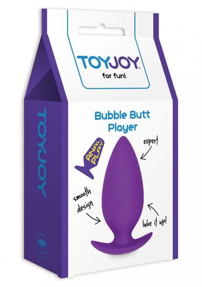 Анальная пробка Bubble Butt Player Expert, 10,5х4,5 см (черный)