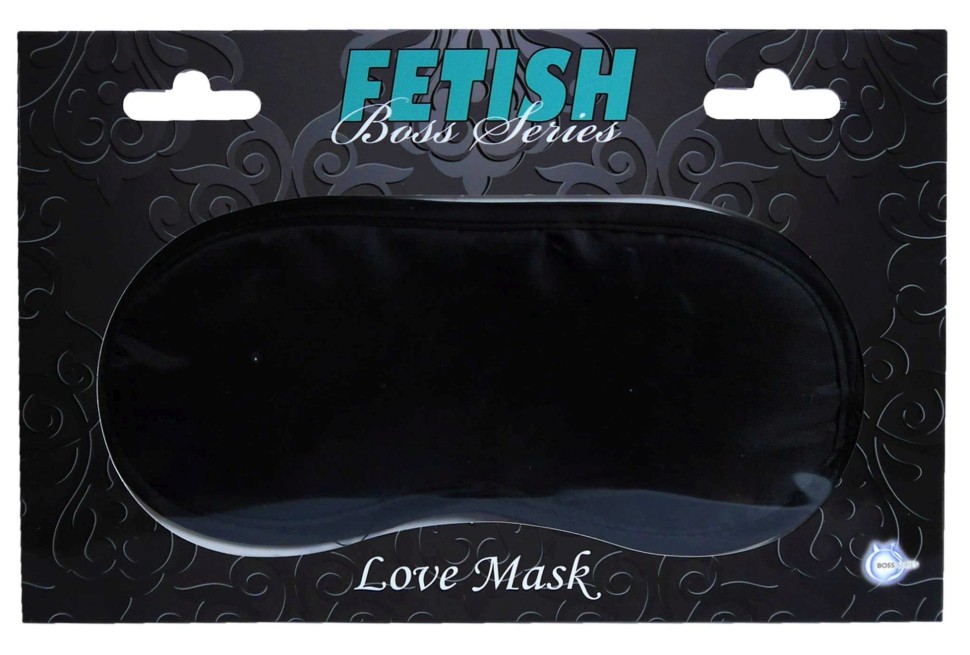 Атласна маска Boss Series Fetish - Love Mask Black, BS6100024