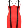 Сукня червона з чорною обробкою та трусики стрінги FEMMINA CHEMISE S/M - Passion