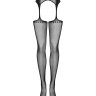 Сітчасті панчохи-стокінги зі стрілкою Obsessive Garter stockings S314 S/M/L, чорні, імітація гартері
