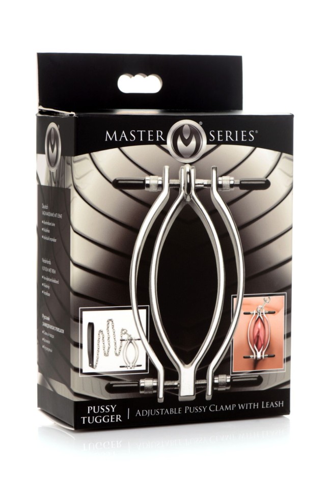 Затискач для статевих губ з повідцем Master Series Pussy Tugger Adjustable Vagina Clamp with Chain