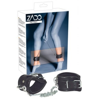 Кандали на ноги ZADO з натуральної шкіри, чорні.