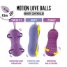 Вагінальні кульки з масажем і вібрацією FeelzToys Motion Love Balls Jivy з пультом дистанційного кер