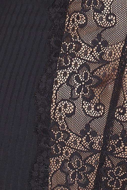 (SALE) Сорочка приталена з чашечками ZOJA CHEMISE black S/M - Passion Exclusive, трусики