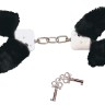 Наручники із чорним хутром Bad Kitty Handcuffs, метал