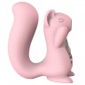 Вакуумный стимулятор с вибрацией Kistoy Miss UU Pink, игрушка 2-в-1