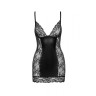 Сукня сексуальна з мереживом Noir Handmade L, вініл, чорна 