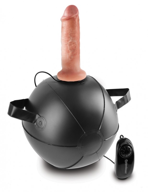 Надувной мяч с вибратором, Pipedream Mini Sex Ball 6" - 12,7х4,1 см
