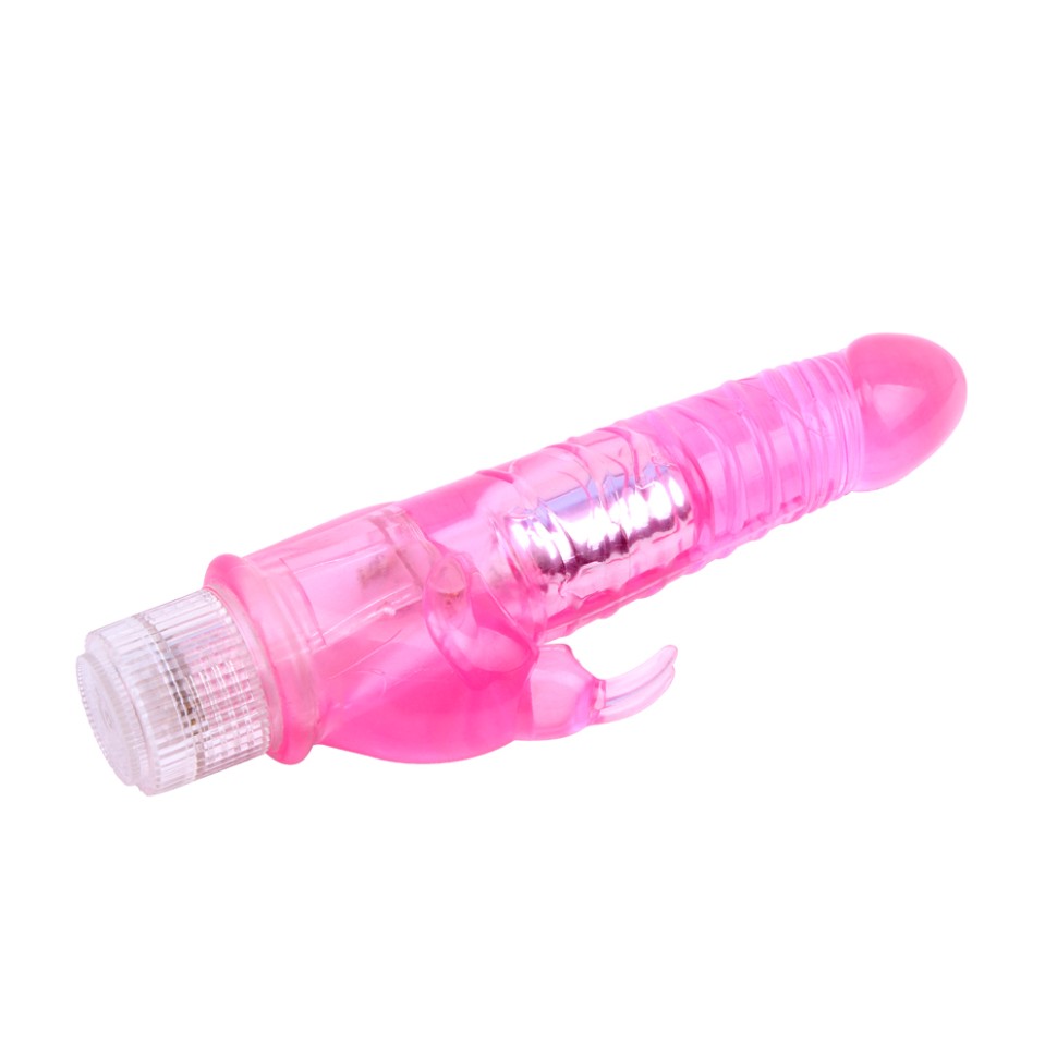 Подвійний вібратор Chisa Novelties Jelly Glitters Dual Teaser Pink