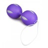 Вагінальні кульки із зміщеним центром тяжкості Easytoys, силіконові, фіолетові, 46 г