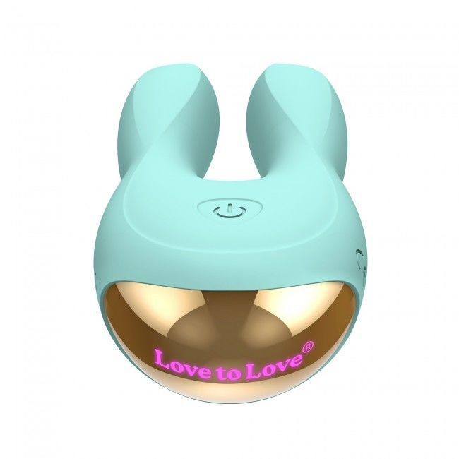 Вибратор-кролик Love To Love Hear Me Menthe с двумя моторчиками и разноцветной LED-подсветкой
